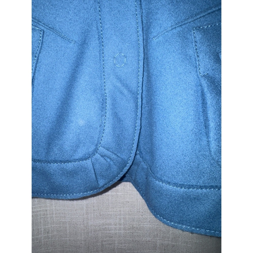 Vintage Carlisle Suit Set Sz 4 6 Blue Wool Blend Tweed Blazer Jacket Skirt - Picture 10 of 15